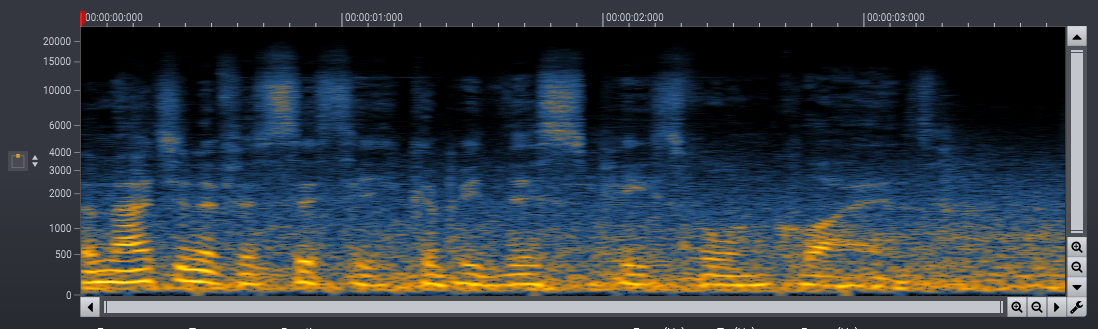 Spectrogram of noisy recording.